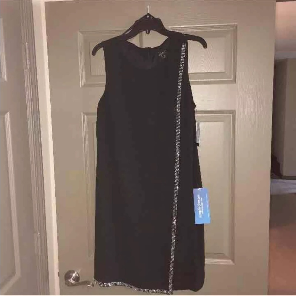 Black Dress with sparkle trim